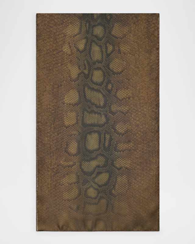 Python-Print Silk Scarf